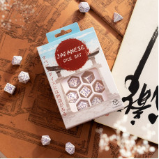Japanese Dice Set: Blue Star Lotus